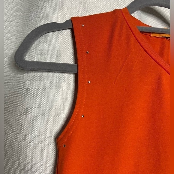 hB:Brats_01 Orange Vneck Crop Top Large - Picture 4 of 8